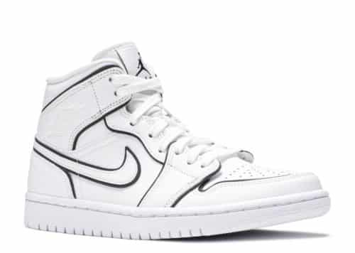 jordan 1 mid iridescent reflective white goat