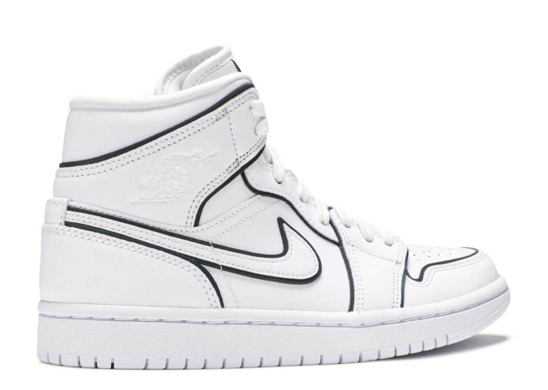 jordan 1 mid iridescent reflective white snipes