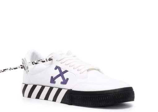 Off-White Logo Patch Low Top White Purple | OMIA085R21FAB0010137 | sutore