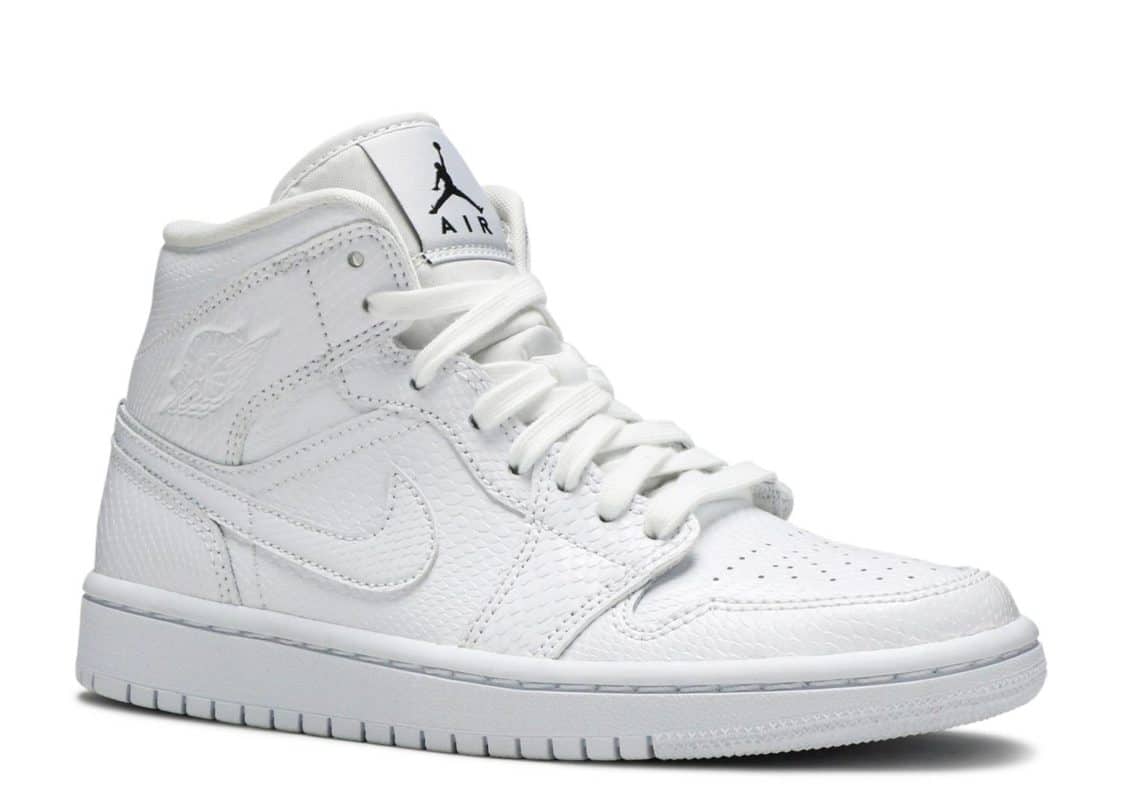 jordan 1 mid white snakeskin w