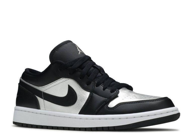 Air Jordan 1 Low SE Black Metallic Silver - US Women