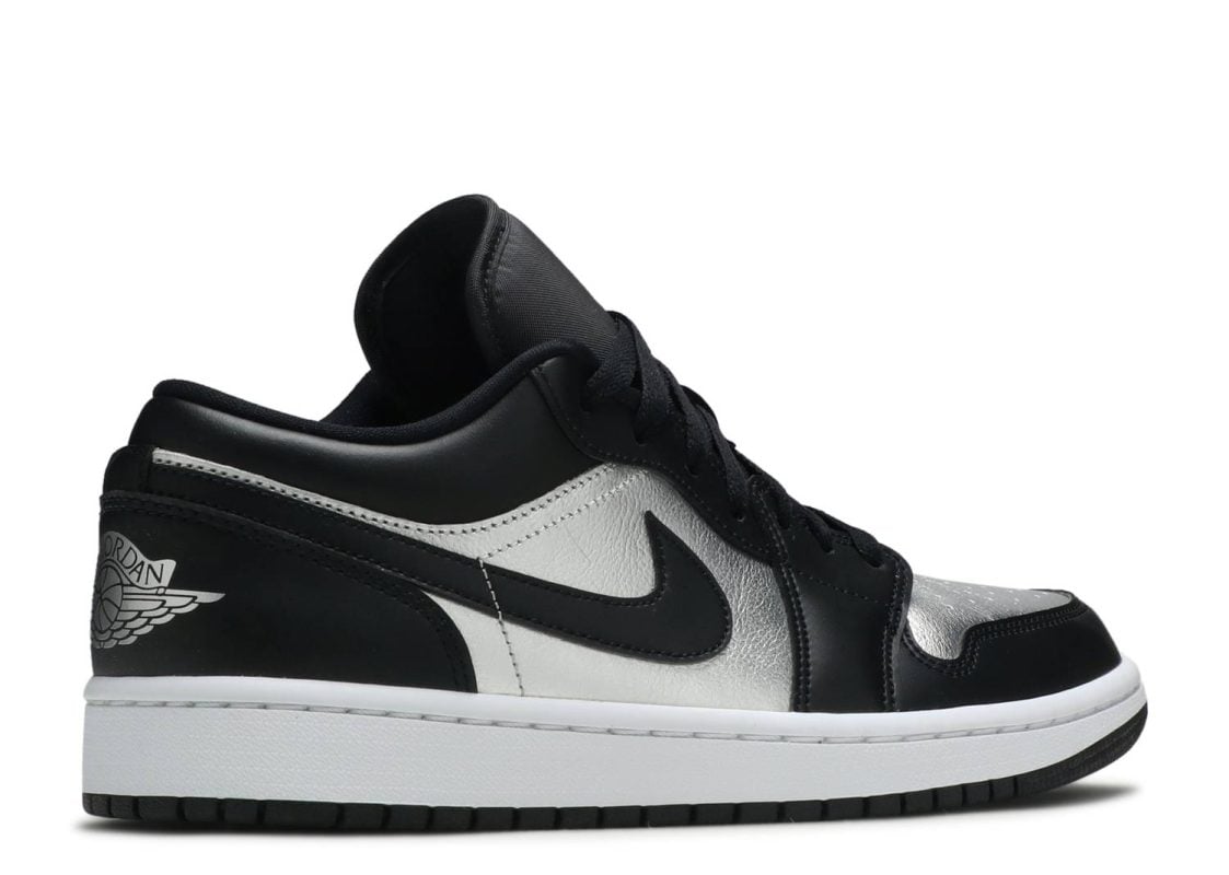 air jordan 1 low se black metallic silver