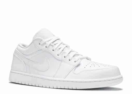 Nike Air Jordan 1 Low Triple White Tumbled Leather