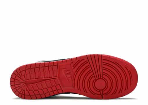 Nike Air Jordan 1 Mid Black Red Silver (GS)