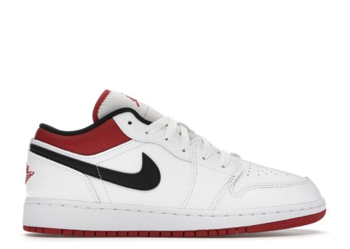 Nike Air Jordan 1 Low White Gym Red (GS) 553560-118