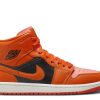 Nike Air Jordan 1 Mid Orange Black (W) DM3381-600