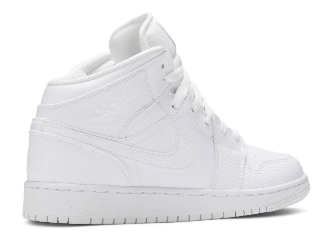 air jordan mid triple white