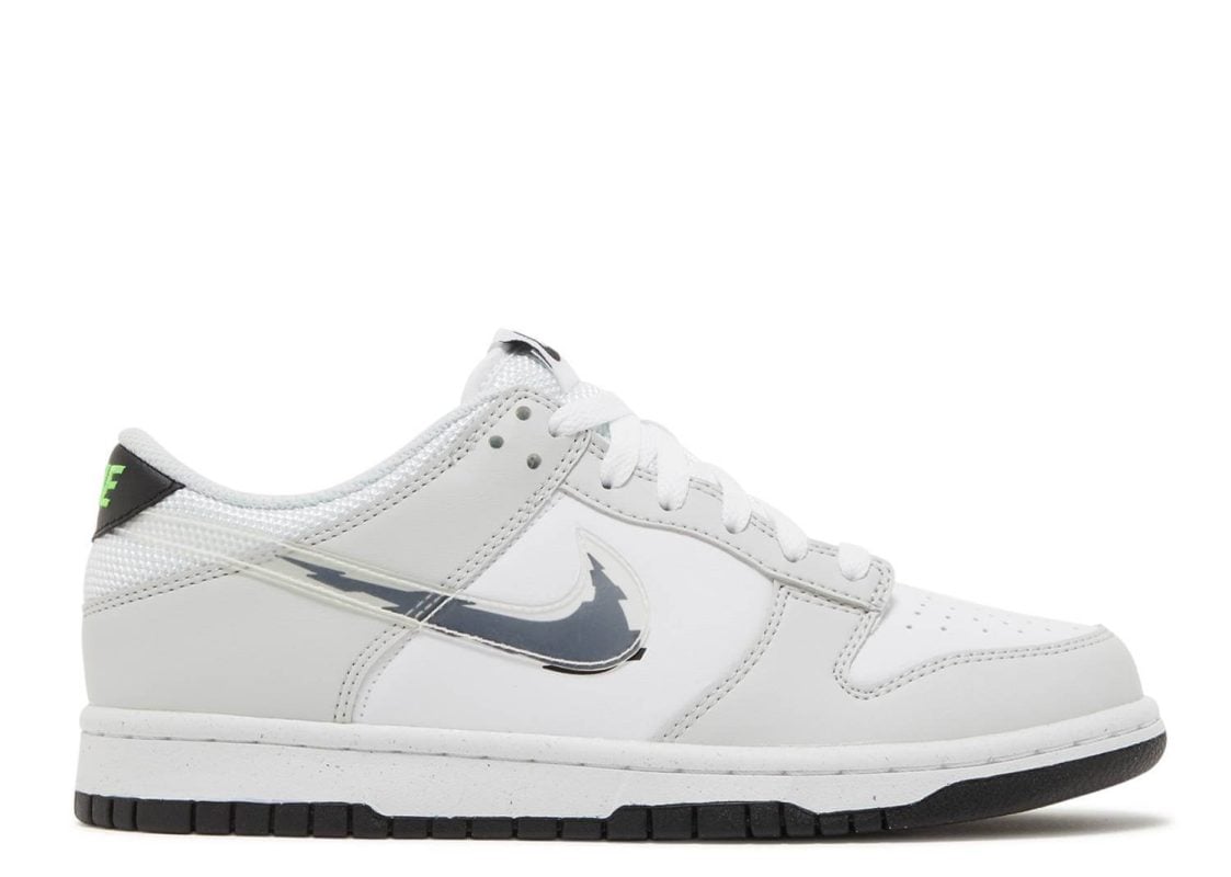 Nike Dunk Low Glitch Swoosh White Grey (GS) | DV3033-001 | Satın Al ...