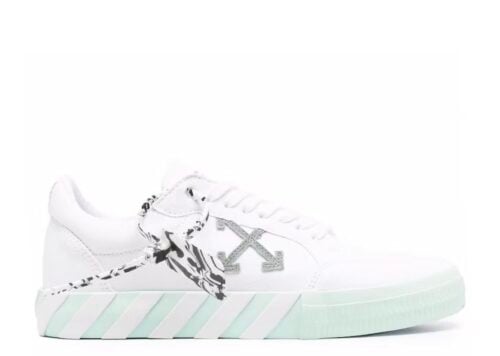 OFF-WHITE Vulc Low Eco Canvas White Mint Green OMIA085F21FAB0010151