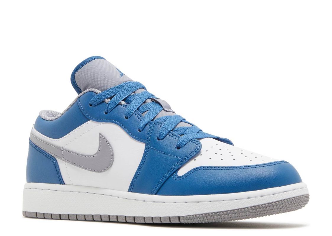 low blue nike jordans