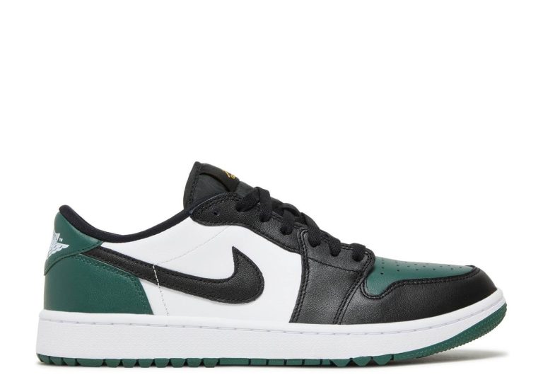 jordan 1 low white lucky green tumbled leather