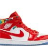 Nike Air Jordan 1 Mid Barcelona Sweater Red Patent DC7294-600