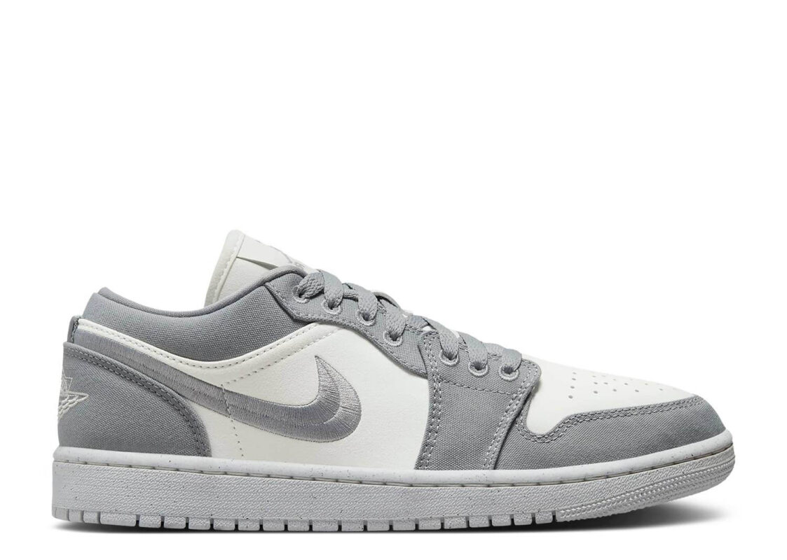grey nike air jordan 1 low
