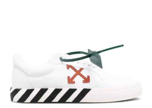 OFF-WHITE Vulc Low Canvas White Red Arrow Black OMIA085C99FAB0010125