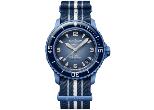 Blancpain x Swatch Scuba Fifty Fathoms Atlantic Ocean Blue SO35A100
