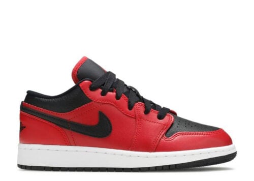 Nike Air Jordan 1 Low Gym Red Black Pebbled (GS) 553560-605