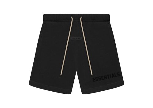 Fear of God Essentials Cream Drawstring Sweatshort Jet Black