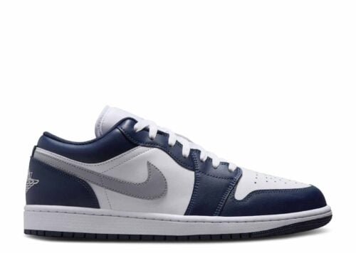 Nike Air Jordan 1 Low Wolf Grey Midnight Navy-553558-141