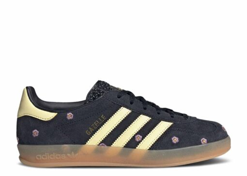 adidas Gazelle Indoor Core Black Almost Yellow Floral-IF4490