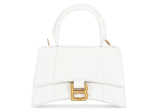 Balenciaga Hourglass Handbag XS White