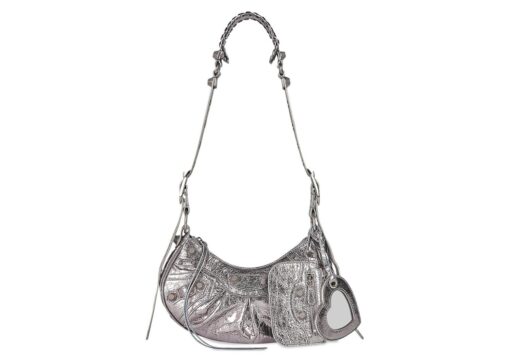 Balenciaga Le Cagole Shoulder Bag XS Metallized Silver