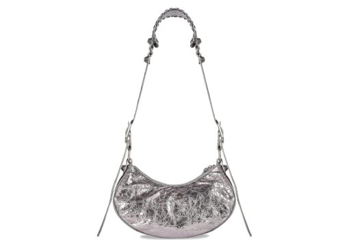 Balenciaga Le Cagole Shoulder Bag XS Metallized Silver