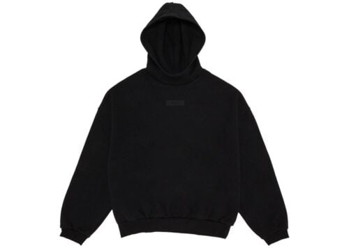 Fear of God Essentials Chest Logo Hoodie Jet BlackJet Black