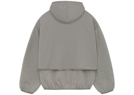 Fear of God Essentials Core Collection Nylon Fleece Hooded Sweatshirt DustHeather Grey