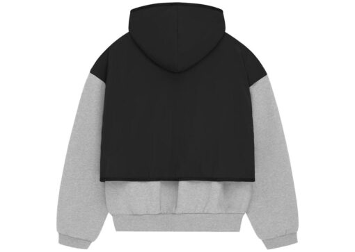 Fear of God Essentials Nylon Fleece Hooded Sweater Light Heather GreyJet Black