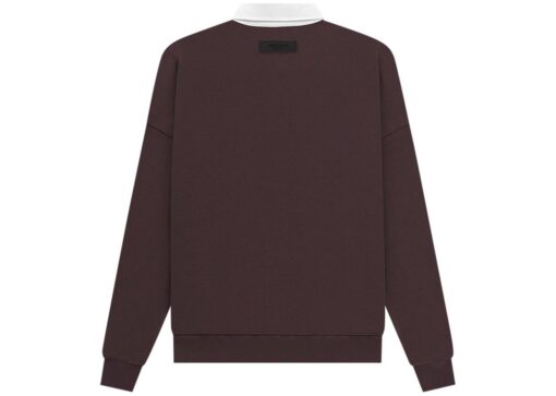 Fear of God Essentials Waffle Henley Rugby Plum