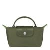 Longchamp Le Pliage Green Pouch With Handle Forest