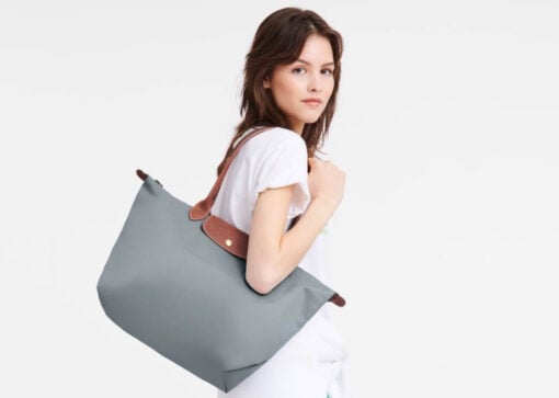 Longchamp Le Pliage L Tote Bag Steel