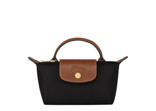 Longchamp Le Pliage Pouch With Handle Black