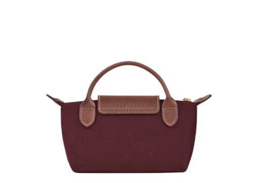 Longchamp Le Pliage Pouch With Handle Burgundy