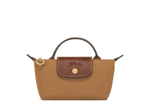 Longchamp Le Pliage Pouch With Handle Fawn