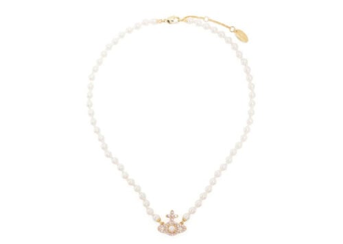 Vivienne Westwood Jewellery Olympia Pearl Brass Necklace