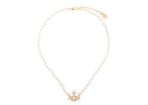 Vivienne Westwood Jewellery Olympia Pearl Brass Necklace