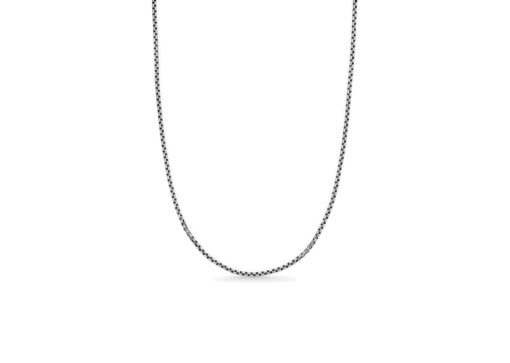 David Yurman Box Chain Necklace Silver 1.7mm