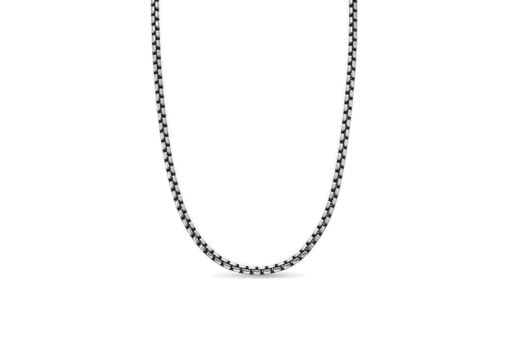 David Yurman Box Chain Necklace Silver 3.6mm