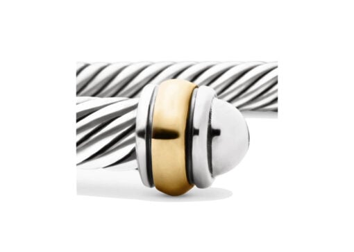 David Yurman Classic Cable Bracelet Silver Yellow Gold 4mm