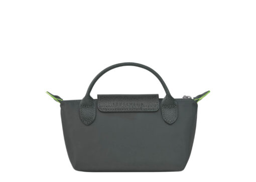 Longchamp Le Pliage Green Pouch With Handle Graphite