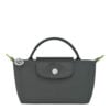 Longchamp Le Pliage Green Pouch With Handle Graphite