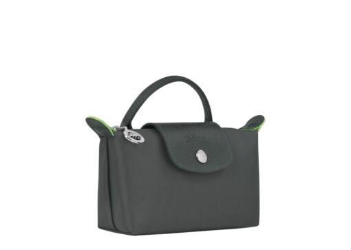 Longchamp Le Pliage Green Pouch With Handle Graphite