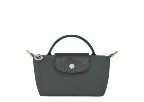 Longchamp Le Pliage Green Pouch With Handle Graphite