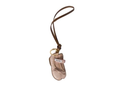 Miu Miu Leather Keychain Trick Miu Ballet