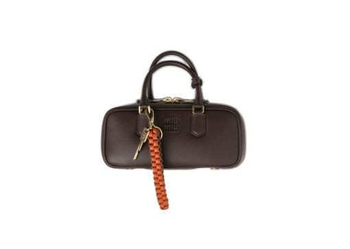 Miu Miu Leather Trick Braid Cognac Orange