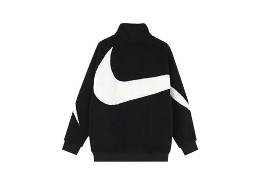 Nike Big Swoosh Reversible Boa Jacket Black Sail