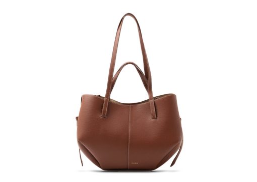 Polene Cyme Mini Edition Textured Cognac