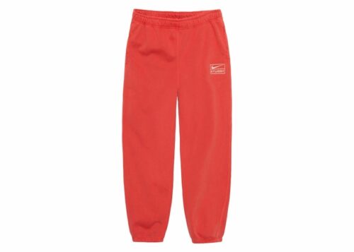 Stussy x Nike Pigment Dyed Fleece SweatpantsHabanero Red