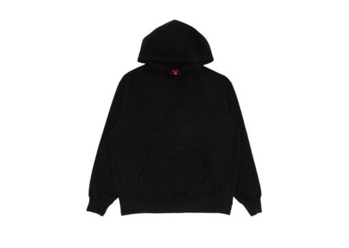 Supreme Satin Applique Hooded Sweatshirt Black